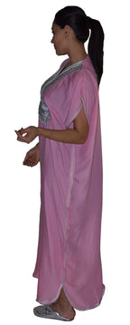 Farah Moroccan Woman Casual Kaftan - Pink