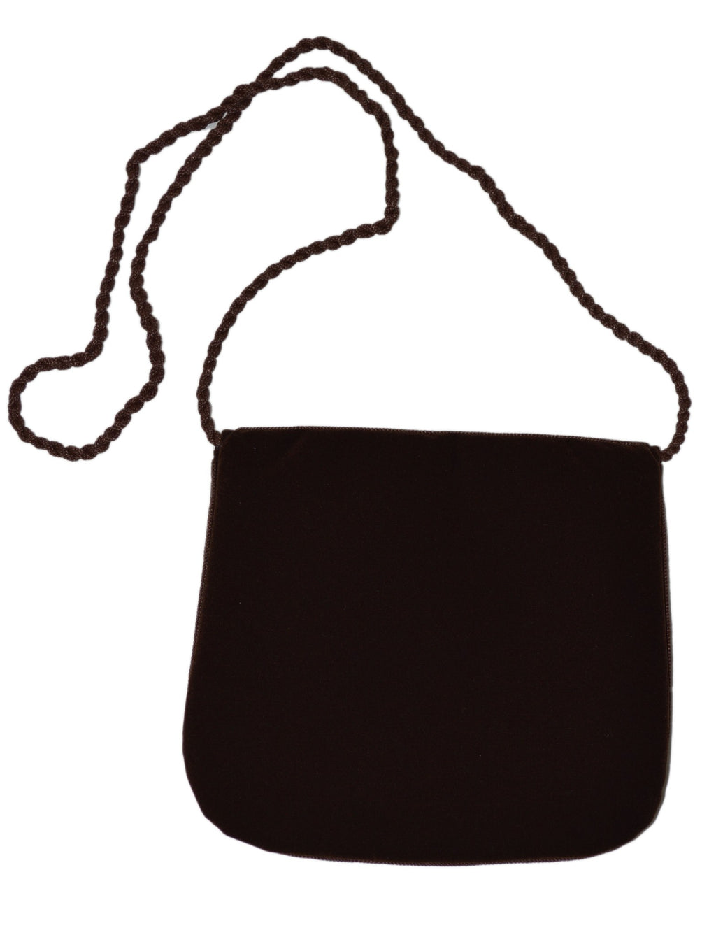 Ghita Large Embroidered Suede Purse - Brown