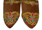 Halima Moroccan Velvet Babouche Slippers - Brown