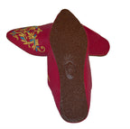 Halima Moroccan Vine Babouche Slippers Fuchsia