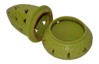 Hand Made Moroccan Lime Ceramic Star Cone Candle Holder