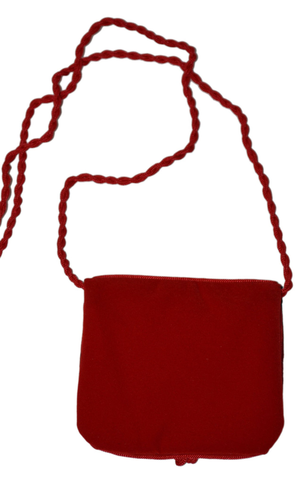 Houda Small Embroidered Suede Purse Red - Red