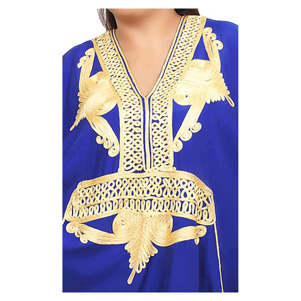 Rolla Plus Size Moroccan Woman Casual Kaftan - Blue