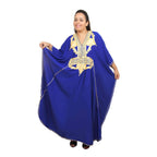 Rolla Plus Size Moroccan Woman Casual Kaftan - Blue