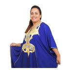 Rolla Plus Size Moroccan Woman Casual Kaftan - Blue