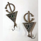 Kahkhal Berber Triangle Earrings Green