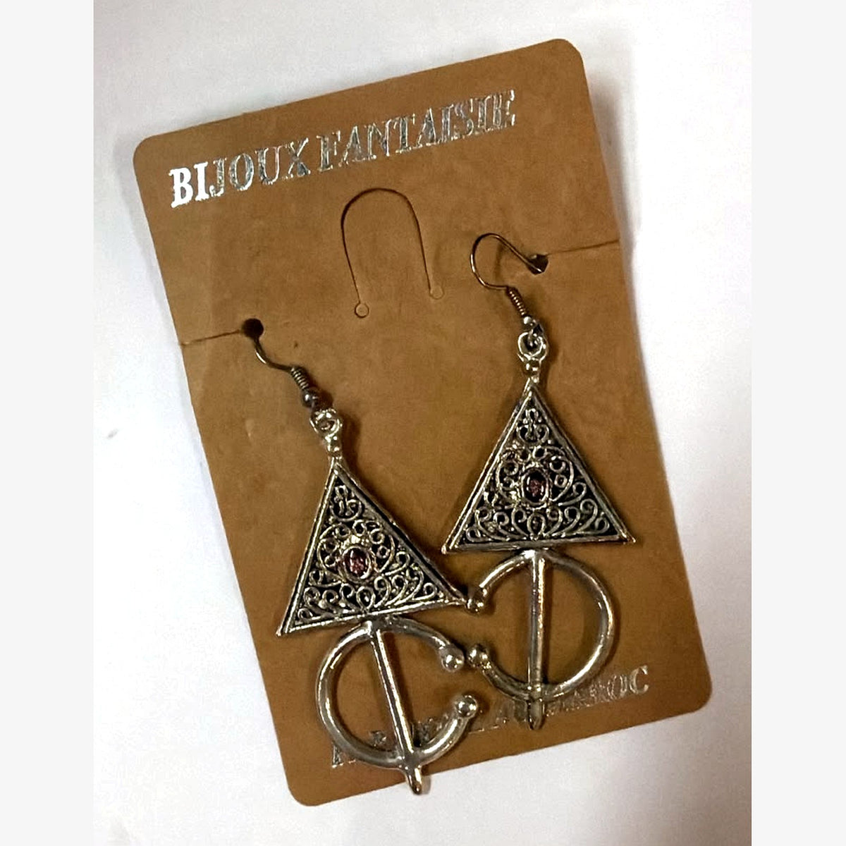 Kahkhal Berber Triangle Earrings Purple
