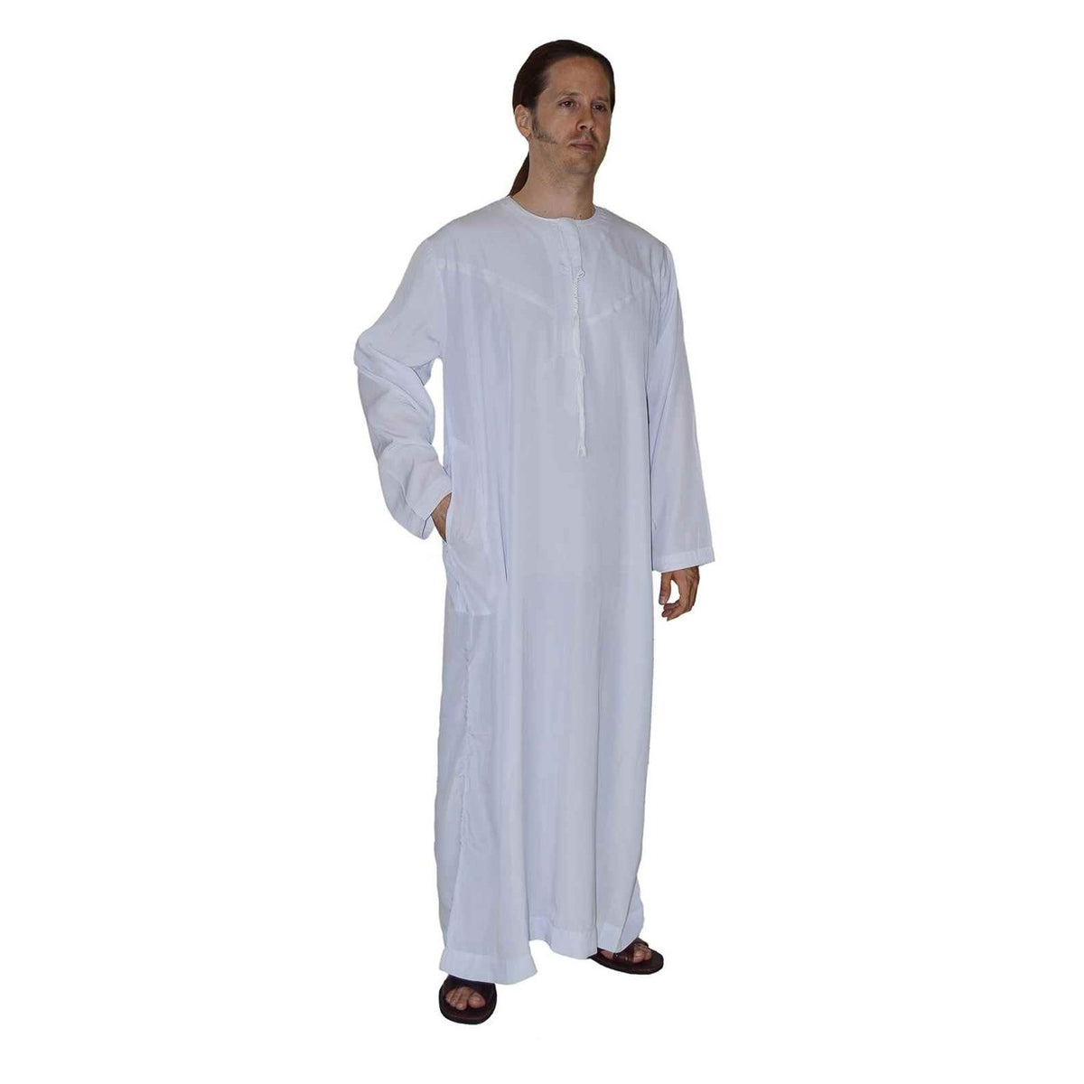 Moroccan Saudi Style Man Thobe - White