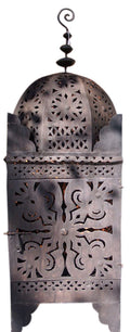 Large Moroccan Fnar Lantern Gray