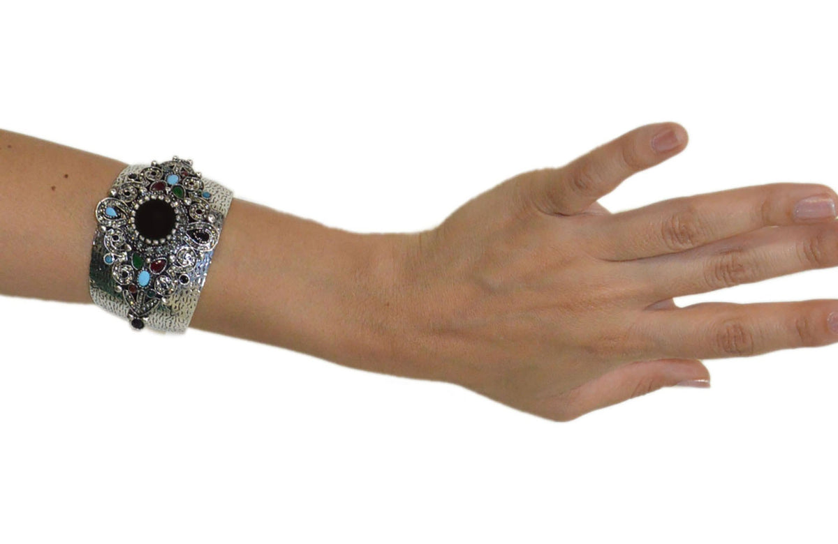 Malika Cuff Bracelet Black