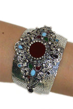 Malika Cuff Bracelet Burgundy
