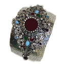Malika Cuff Bracelet Burgundy
