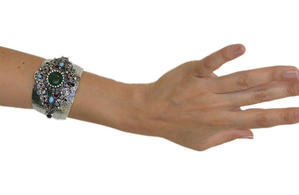 Malika Cuff Bracelet Green