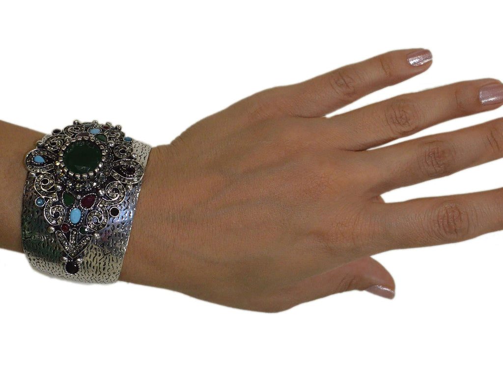 Malika Cuff Bracelet Green