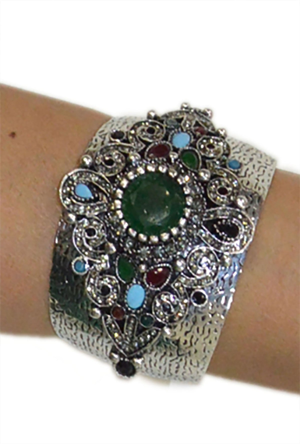 Malika Cuff Bracelet Green