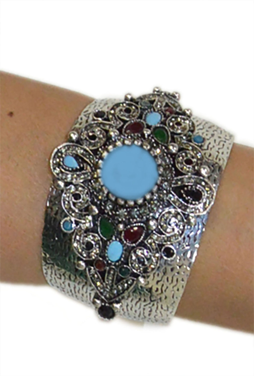 Malika Cuff Bracelet Light Blue