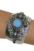 Malika Cuff Bracelet Light Blue