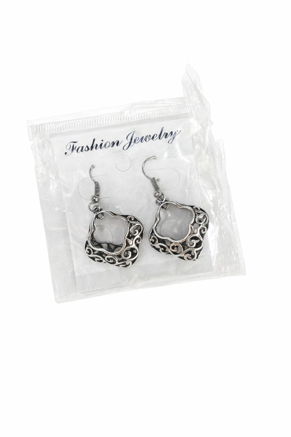 Malika Openwork Earrings Silver
