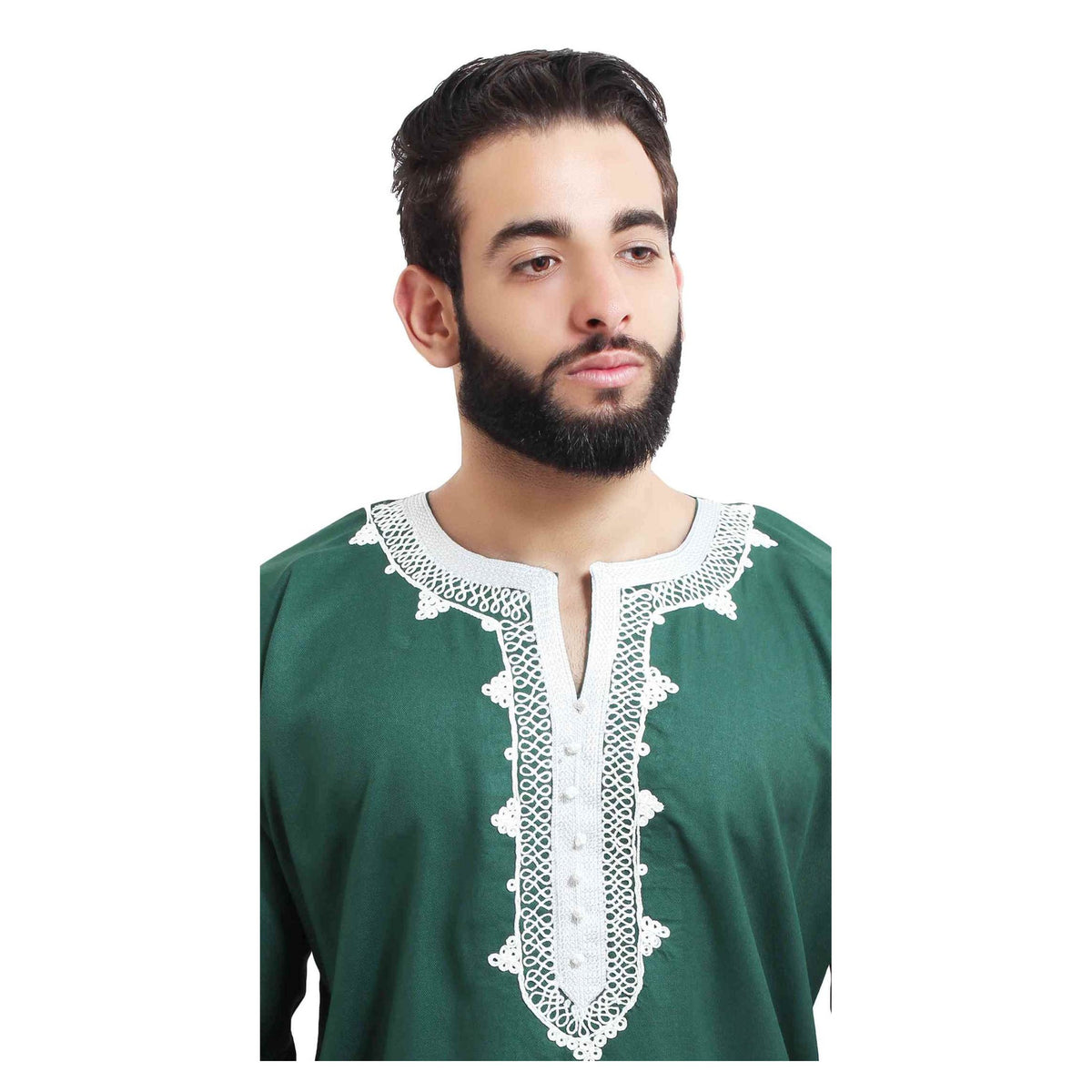Moroccan Marrakechi Man Shirt - Green
