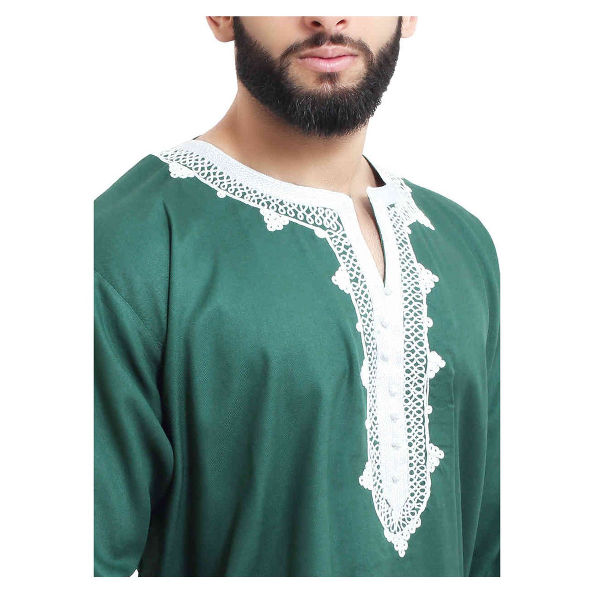 Moroccan Marrakechi Man Shirt - Green