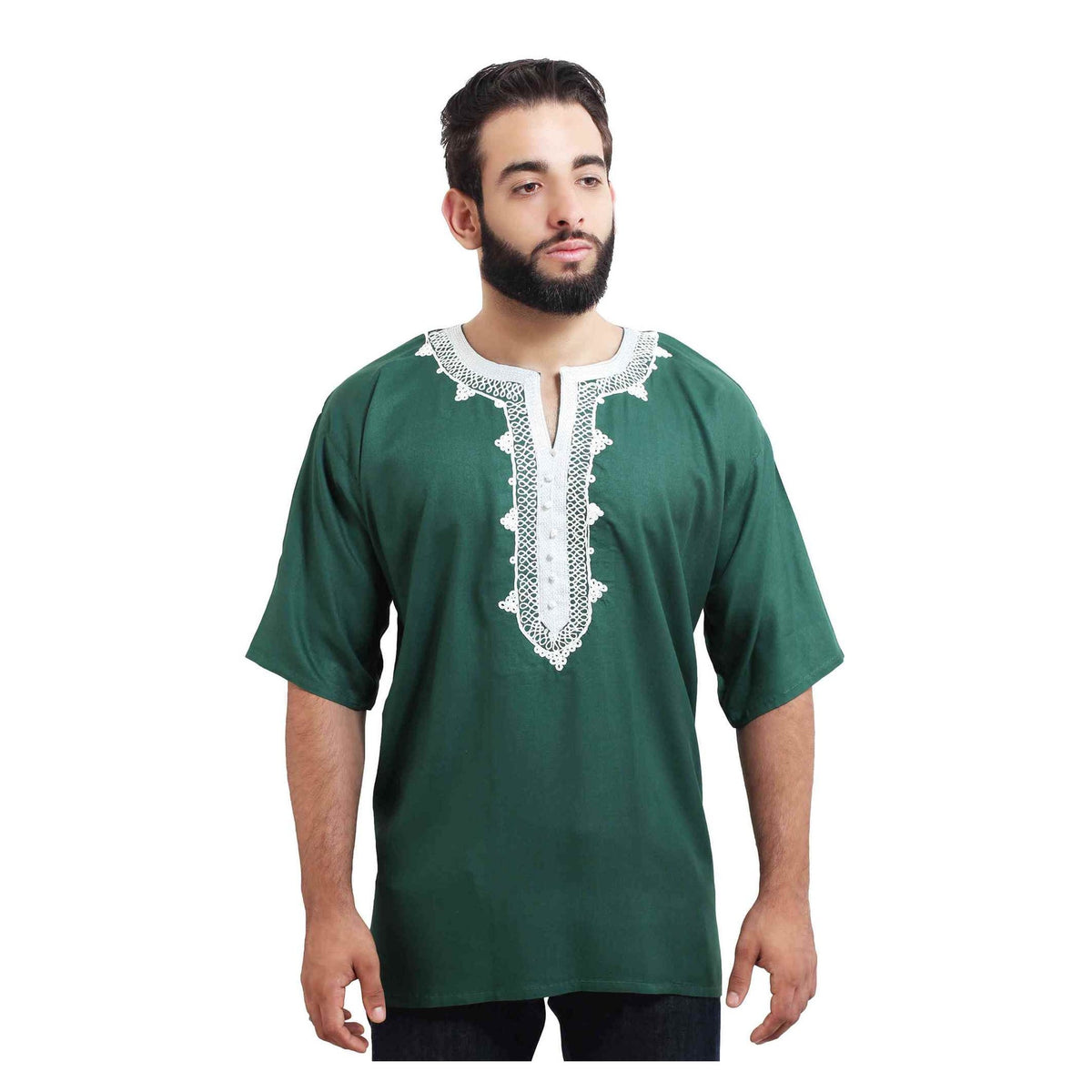Moroccan Marrakechi Man Shirt - Green