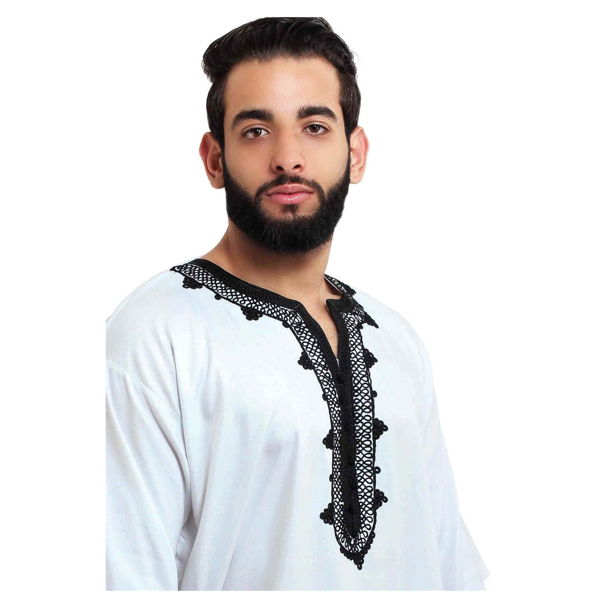 Moroccan Marrakechi Man Shirt - White