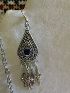 Monia Necklace Earrings Set Blue