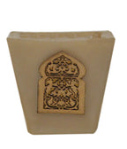 Moorish Arch Wax Candle Holders Set of 3 Beige