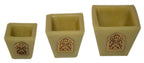 Moorish Arch Wax Candle Holders Set of 3 Lime