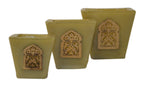 Moorish Arch Wax Candle Holders Set of 3 Lime