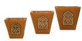 Moorish Arch Wax Candle Holders Set of 3 Orange