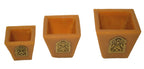 Moorish Arch Wax Candle Holders Set of 3 Orange