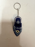 Moroccan Babouche Slipper Keychain Blue