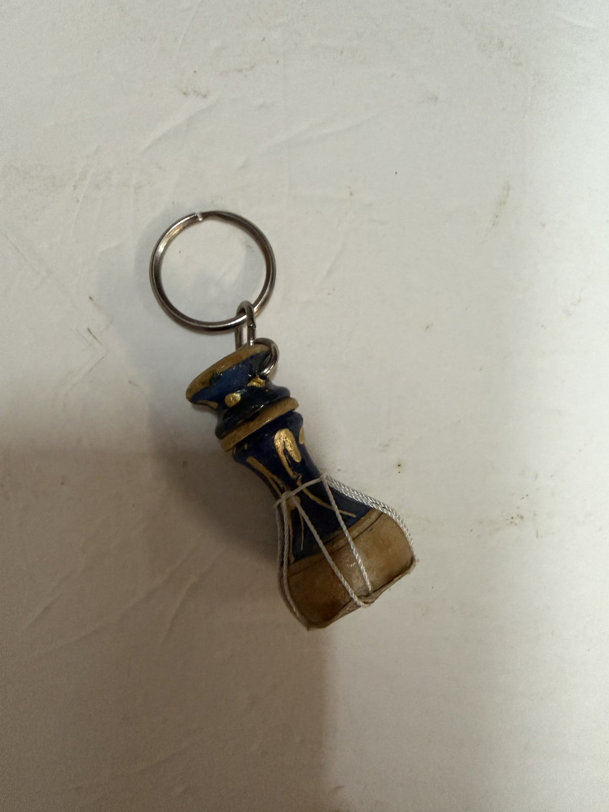 Moroccan Drum Keychain Blue