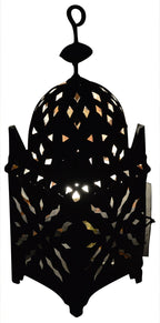 Moroccan Fnar Lantern Black Pointed Corners