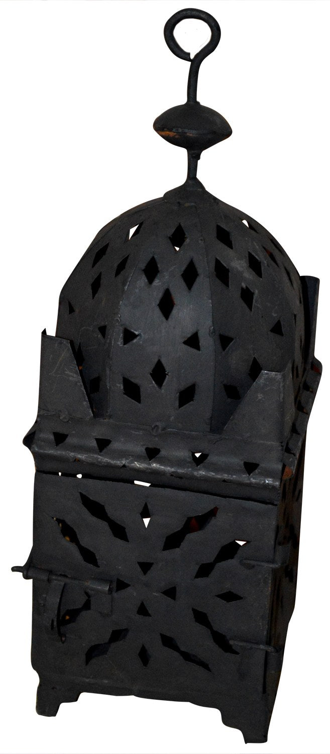 Moroccan Fnar Lantern Black Pointed Corners