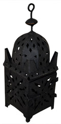 Moroccan Fnar Lantern Black Pointed Corners