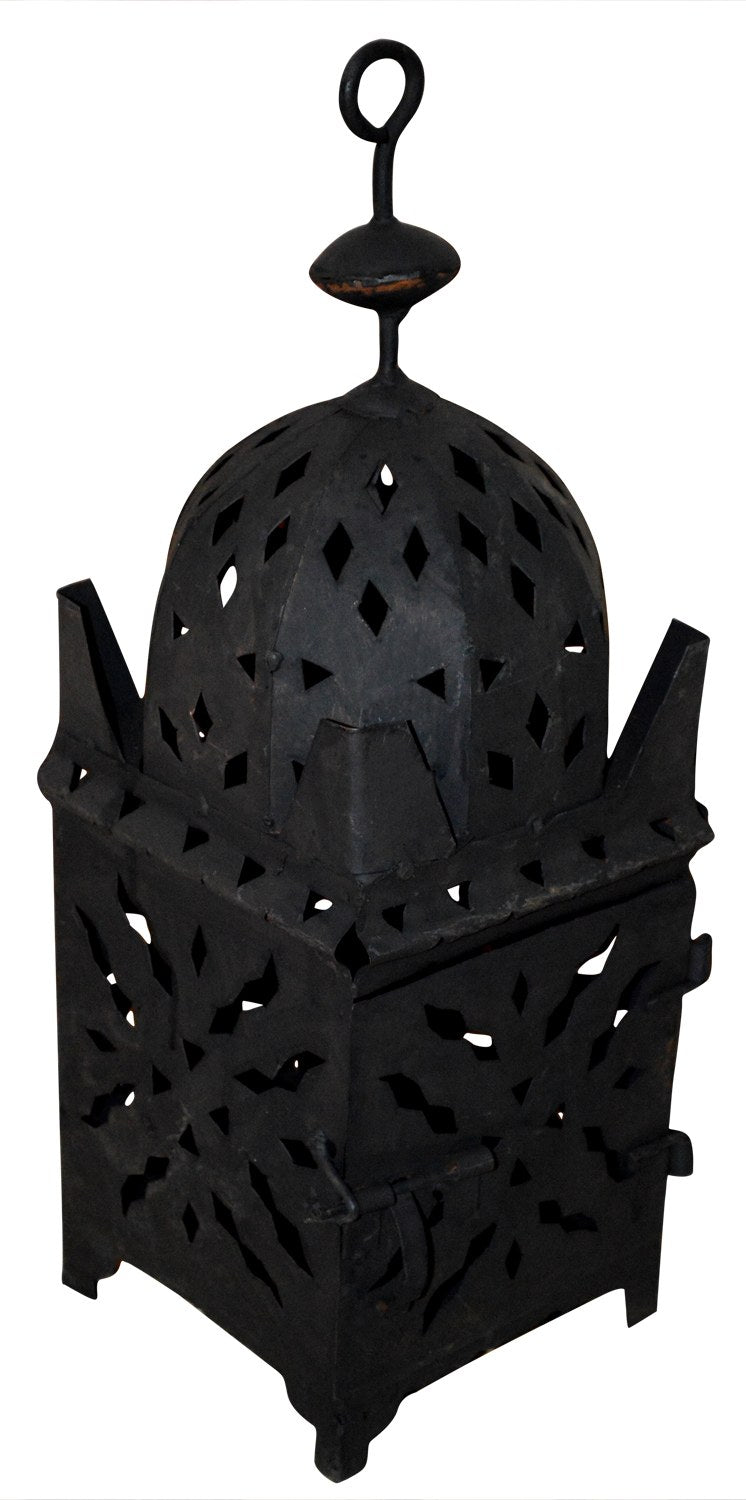 Moroccan Fnar Lantern Black Pointed Corners