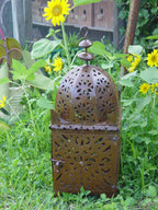 Moroccan Fnar Lantern Rust Brown