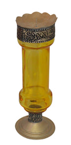 Moroccan Glass Candle Holders Set of 4 Large Multicolor