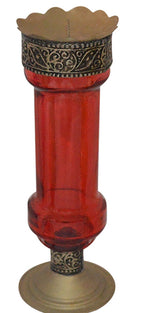 Moroccan Glass Candle Holders Set of 4 Large Multicolor