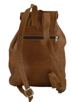 Moroccan Handmade Leather Backpack - Tan