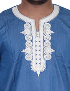 Moroccan Jamal Denim Man Shirt - Blue