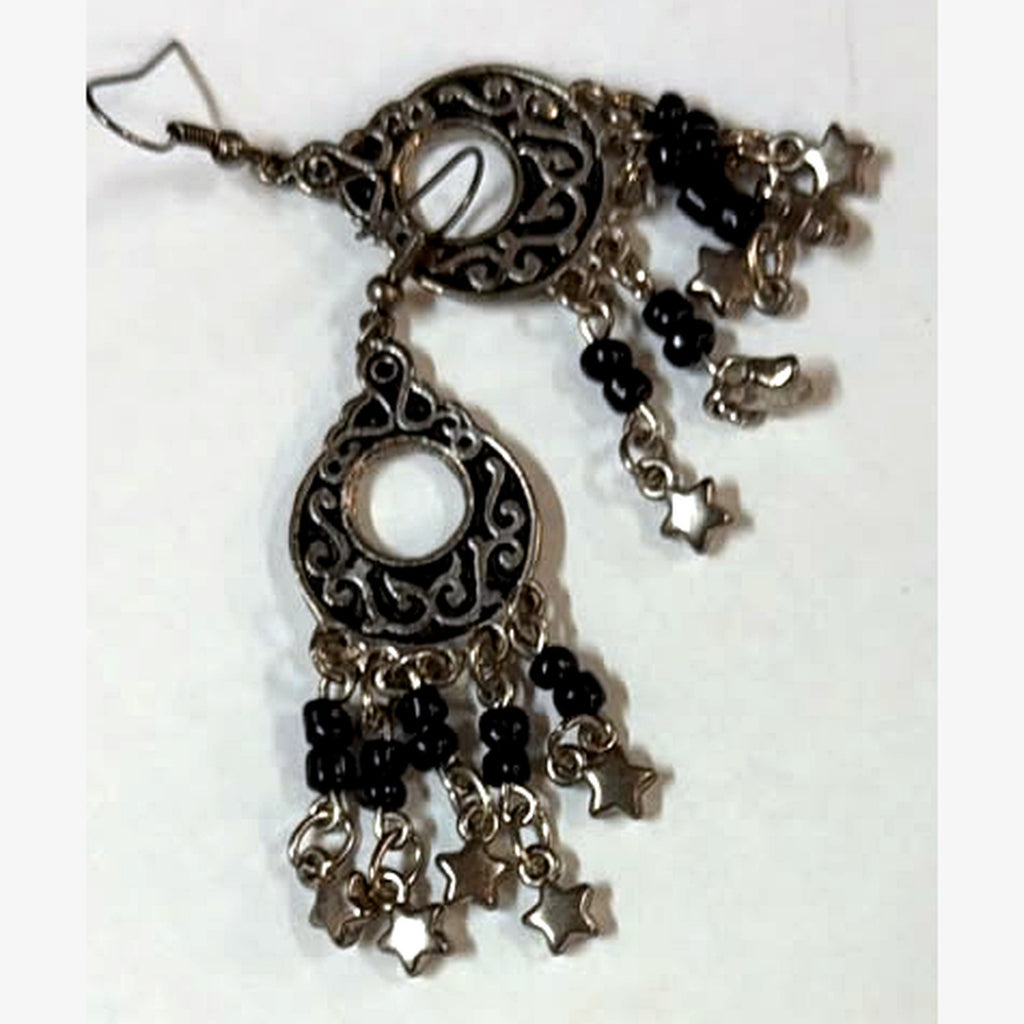 Mourisit Beaded Chandelier Earrings Black