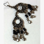 Mourisit Beaded Chandelier Earrings Black