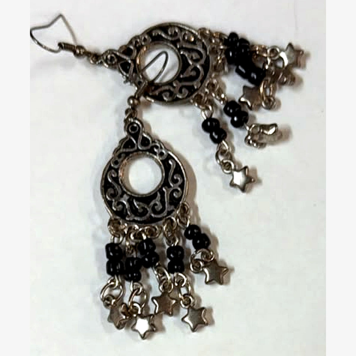 Mourisit Beaded Chandelier Earrings Black