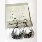 Nadia Filigree Hoop Earrings Silver