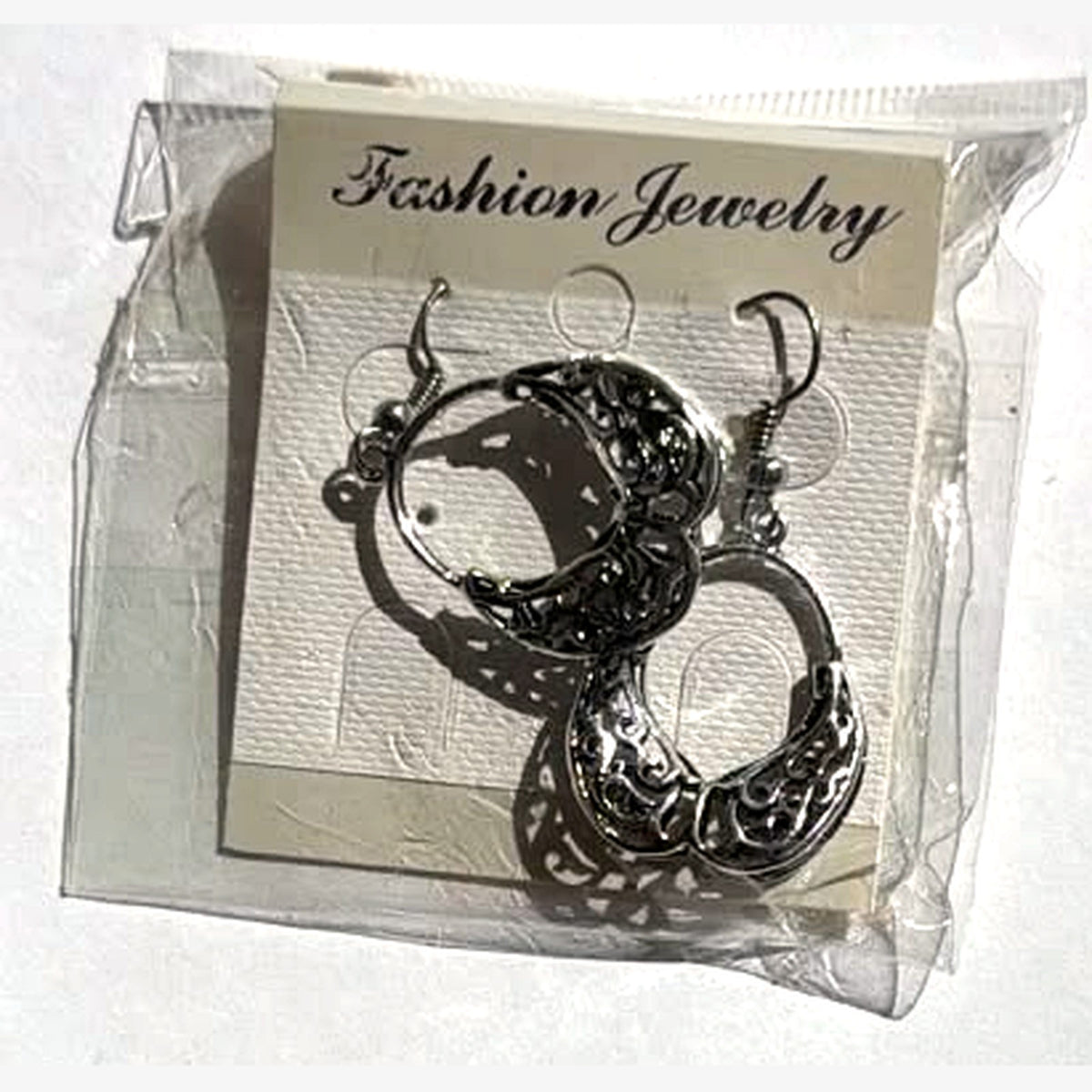 Nadia Filigree Hoop Earrings Silver