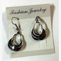 Najat Crescent Hoop Earrings Silver