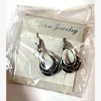 Najat Crescent Hoop Earrings Silver